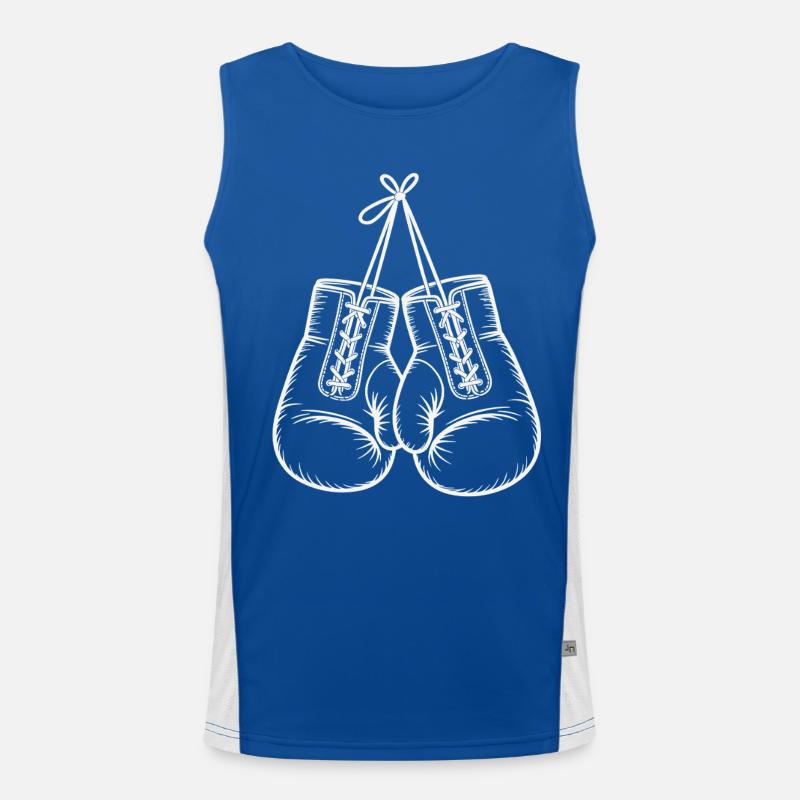 Handgemalte Boxhandschuhe Duo Funktionelles Kontrast-Tank Top für Männer 