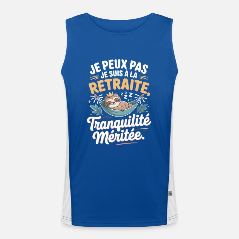 Ich kann nicht. Ich bin im Ruhestand. Funktionelles Kontrast-Tank Top für Männer 