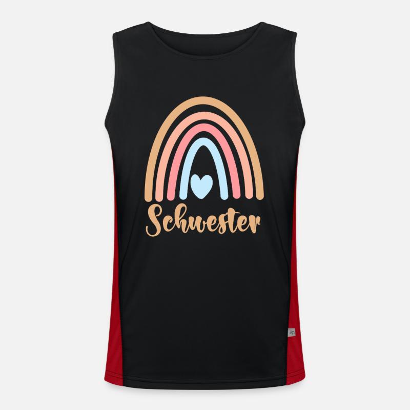 Schwester Funktionelles Kontrast-Tank Top für Männer 