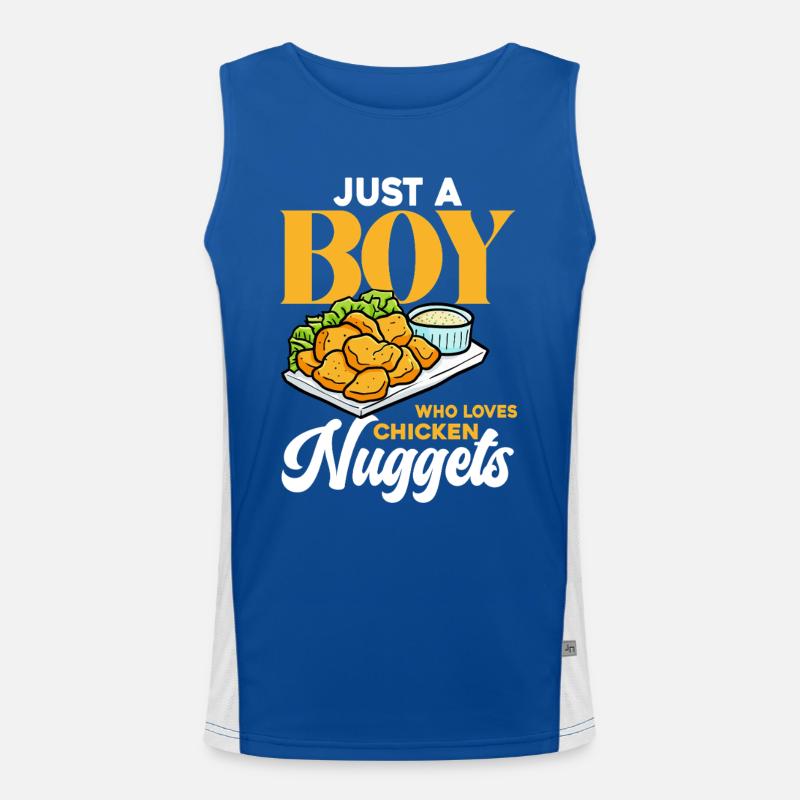 Only one boy loves nuggets Men's Functional Contrast Tank Top 