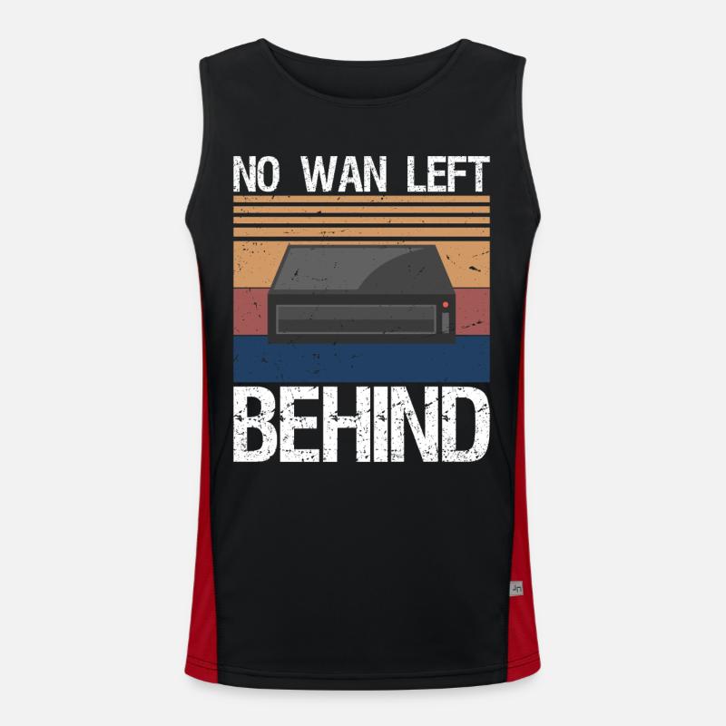 Funny Network Engineer - Men's Functional Contrast Tank Top  - black/red
