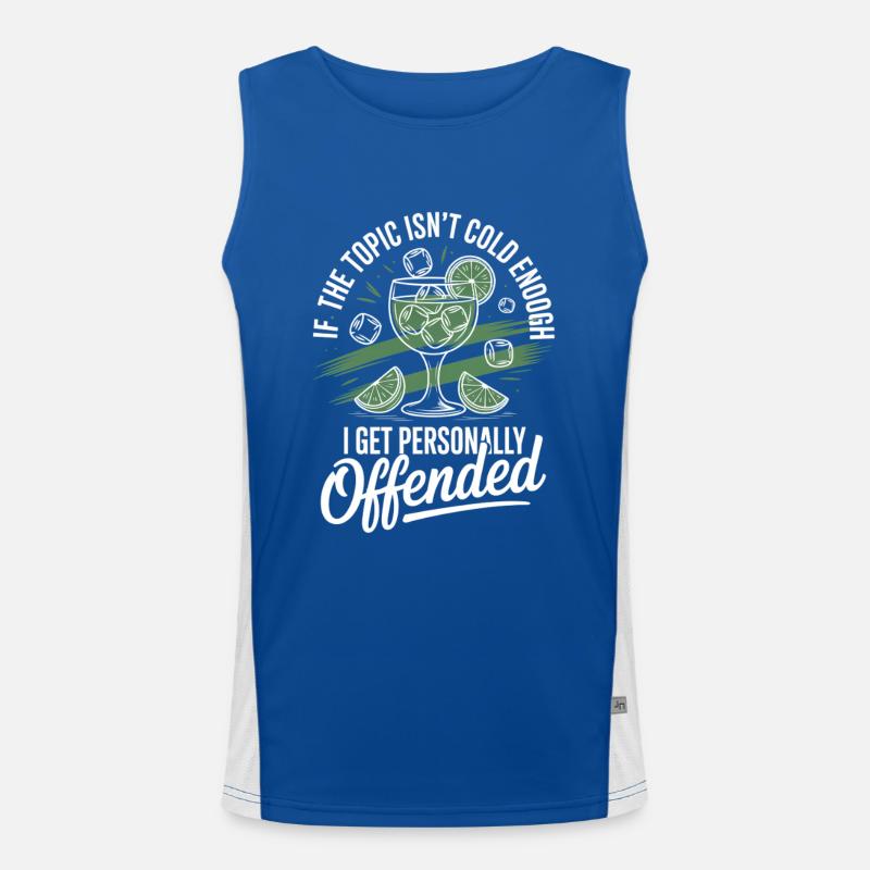 Gin If The Topic Isn't Cold Enough Funktionelles Kontrast-Tank Top für Männer 