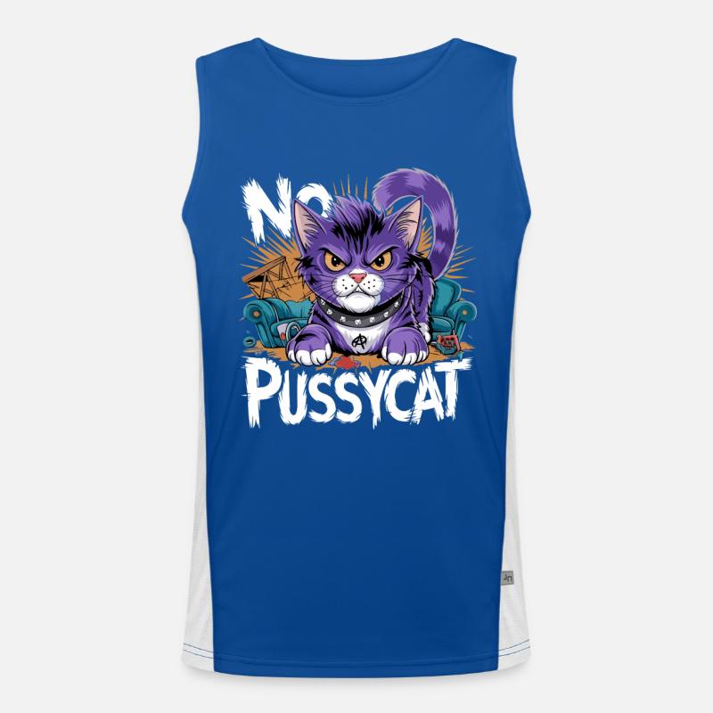 Pas de chat rebelle Chat Combattant Débardeur respirant contrasté Homme 