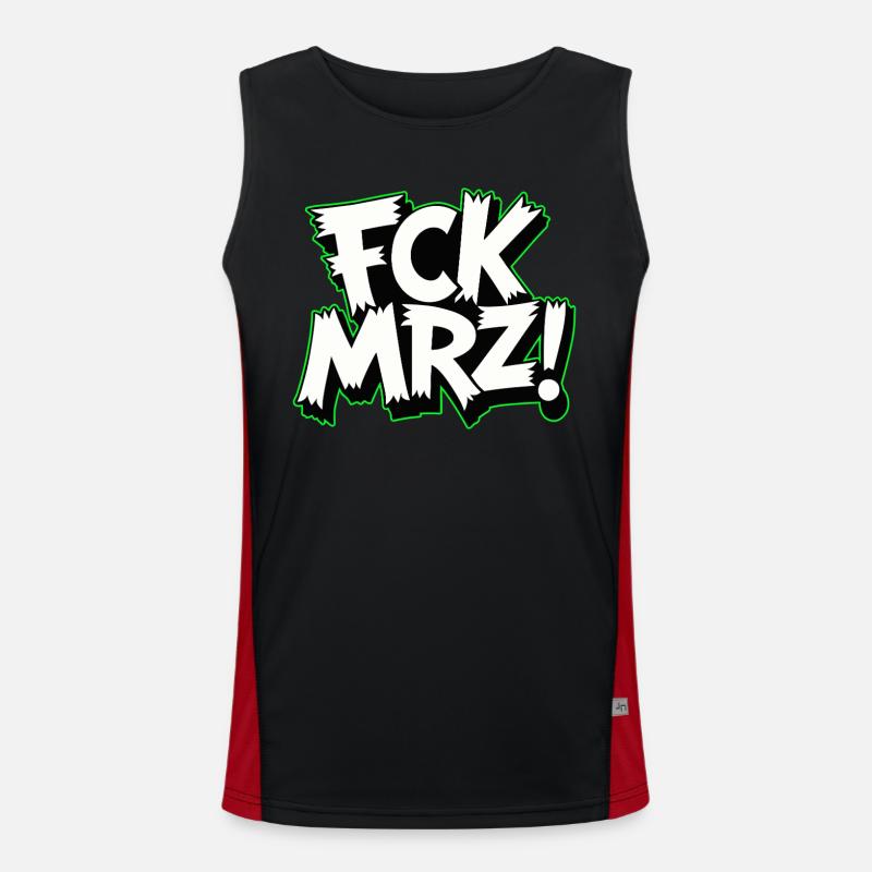 FCK MRZ Politischer Protest Slogan Funktionelles Kontrast-Tank Top für Männer 