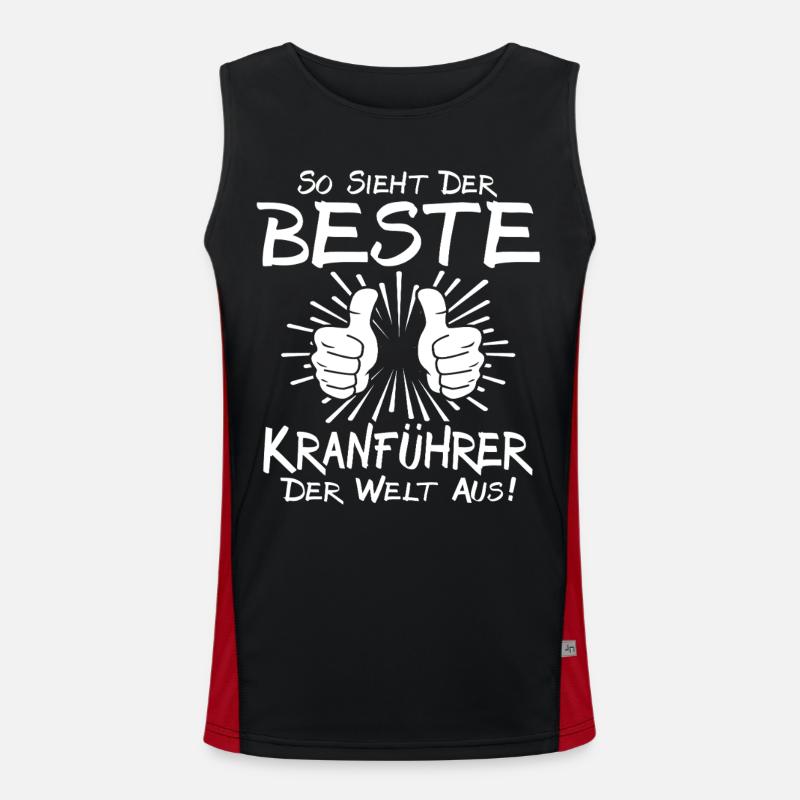 Best Crane Operator - Men's Functional Contrast Tank Top  - black/red