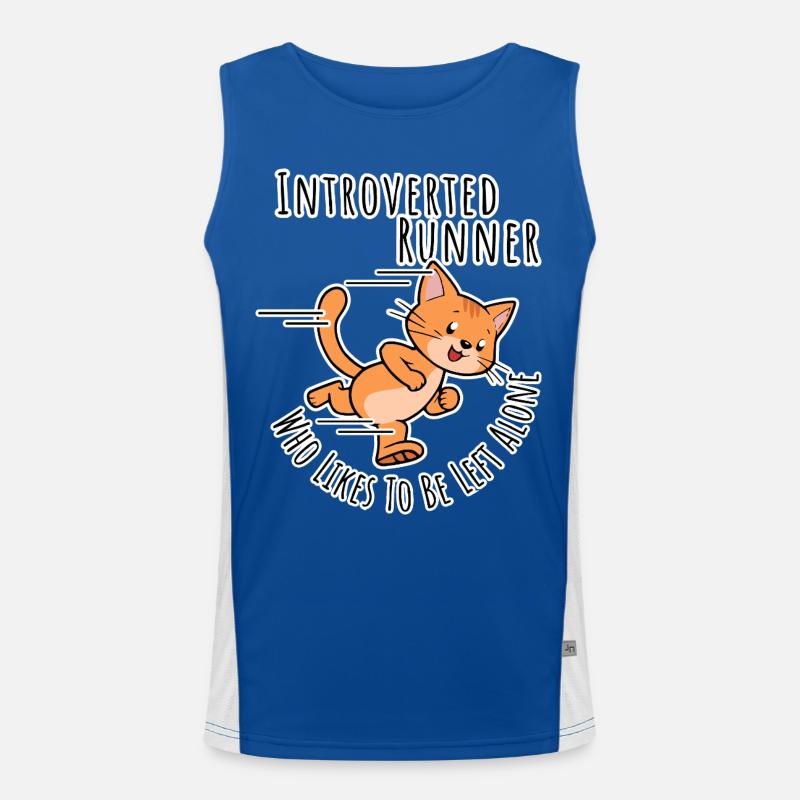 Introvert Runner who likes to be left alone! Funktionelles Kontrast-Tank Top für Männer 