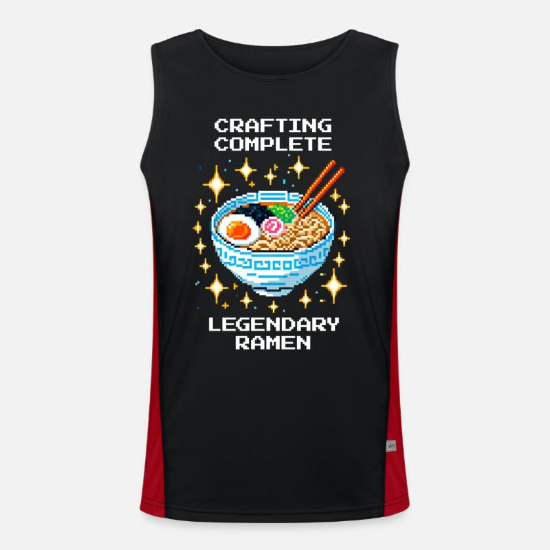 Crafting Done: Legendary Ramen - Men's Functional Contrast Tank Top  - black/red