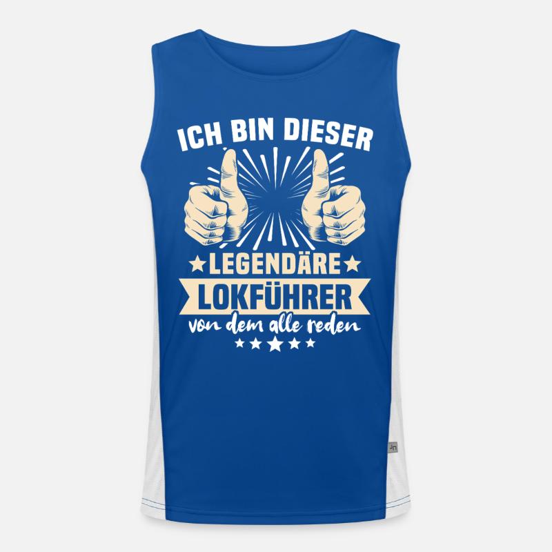 Train Driver Sayings Men's Functional Contrast Tank Top 
