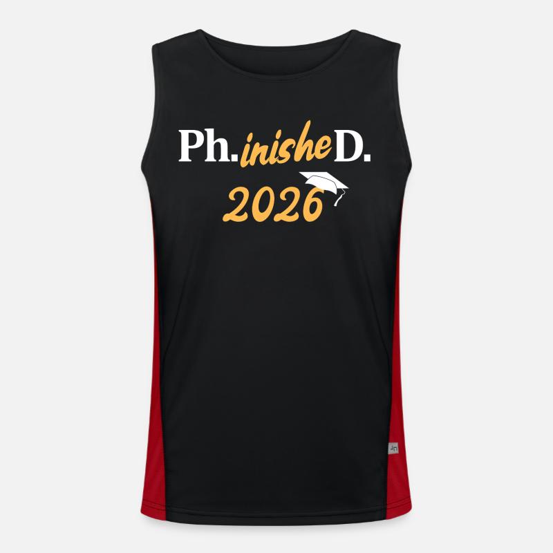 Doktortitel 2026 PhD Doktor Promotion Funktionelles Kontrast-Tank Top für Männer 