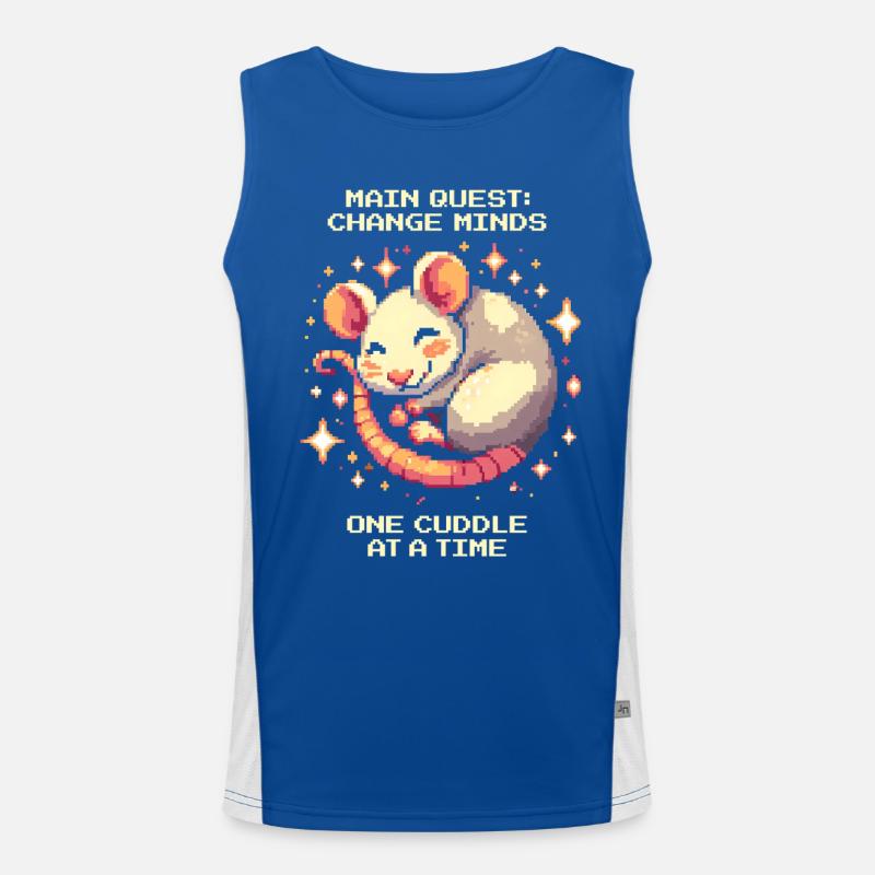Main Quest: Breaking Down Prejudices | Pet Rat Men's Functional Contrast Tank Top 