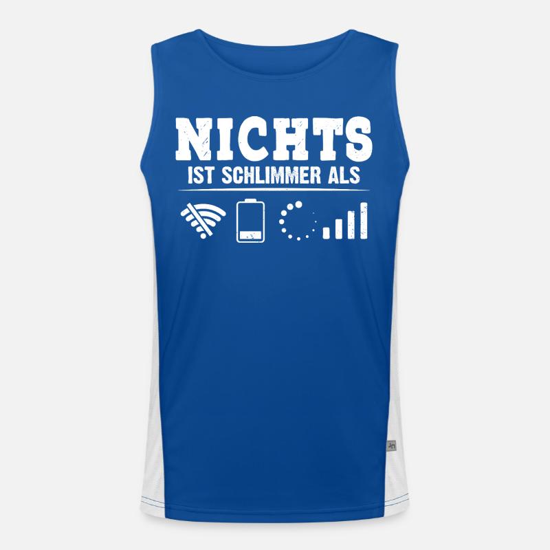 Coder NICHTS IST SCHLIMMER ALS LUSTIG Funktionelles Kontrast-Tank Top für Männer 
