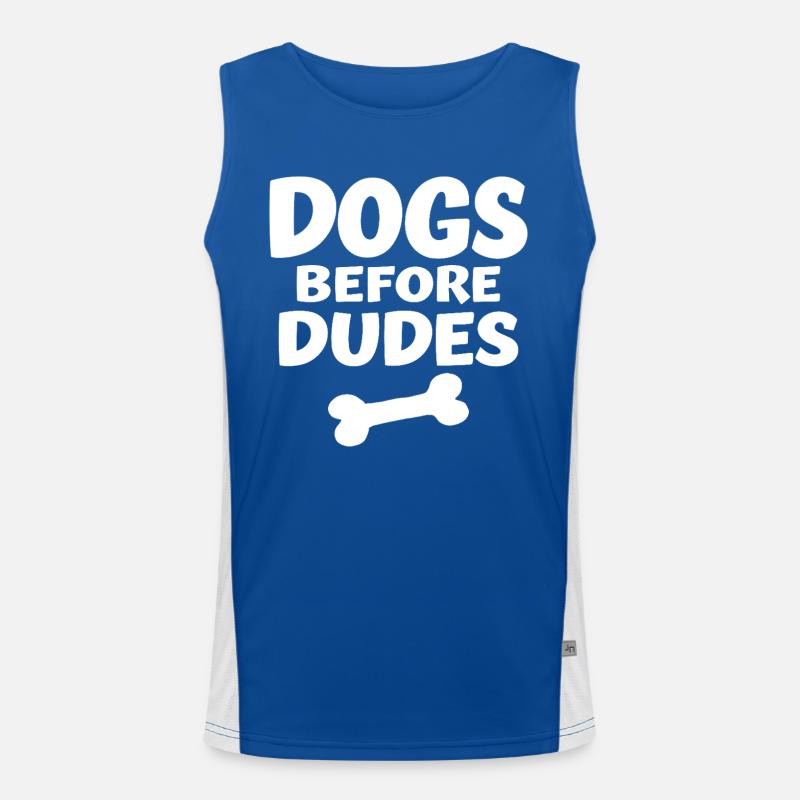 Déclaration d’amour des chiens avant les gars Débardeur respirant contrasté Homme 