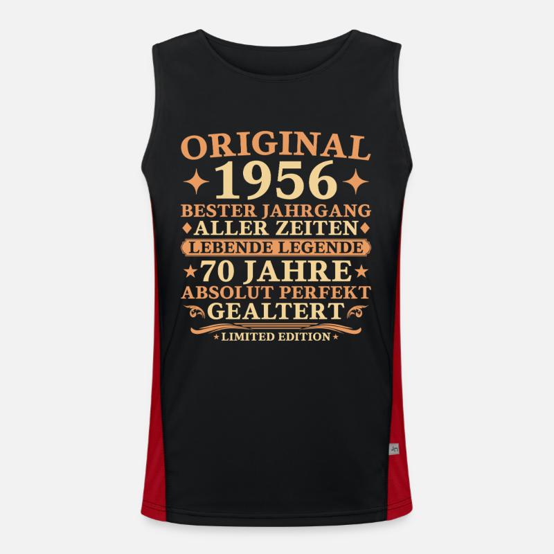 Cadeau original du 70e anniversaire de 1956 Débardeur respirant contrasté Homme 