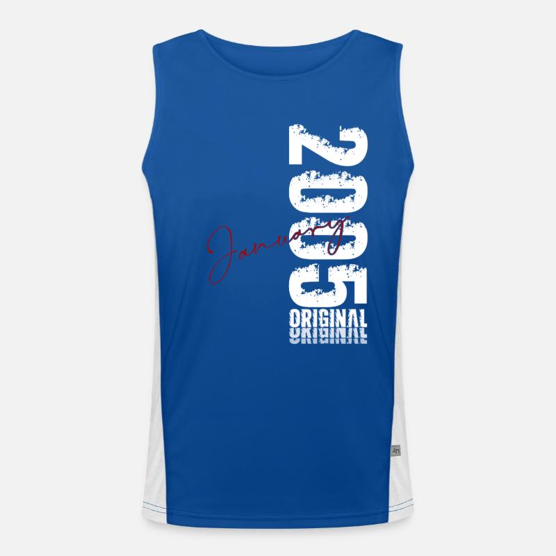 21e anniversaire Original janvier 2005 Débardeur respirant contrasté Homme 