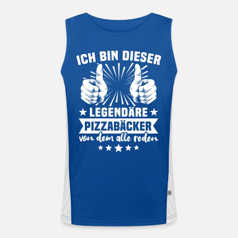 Pizzabäcker Legende Funktionelles Kontrast-Tank Top für Männer 