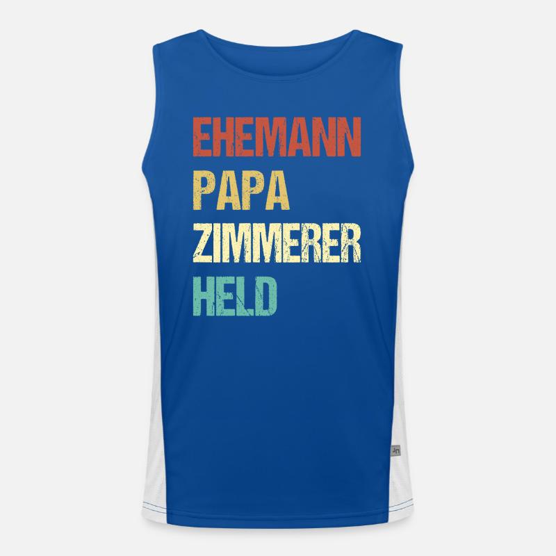 Zimmerer Papa Funktionelles Kontrast-Tank Top für Männer 