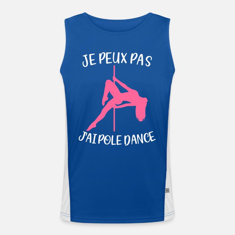 Je Peux Pas J'ai Pole Dance Danseur Danseuse Barre Débardeur respirant contrasté Homme 