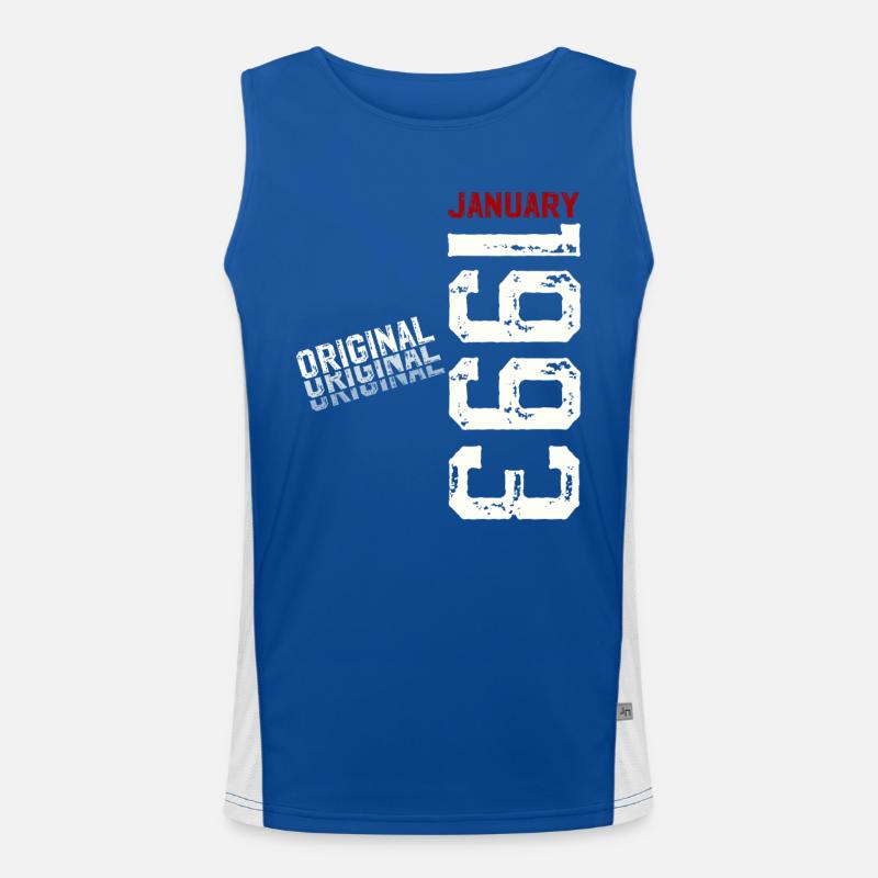 33e anniversaire Original janvier 1993 Débardeur respirant contrasté Homme 