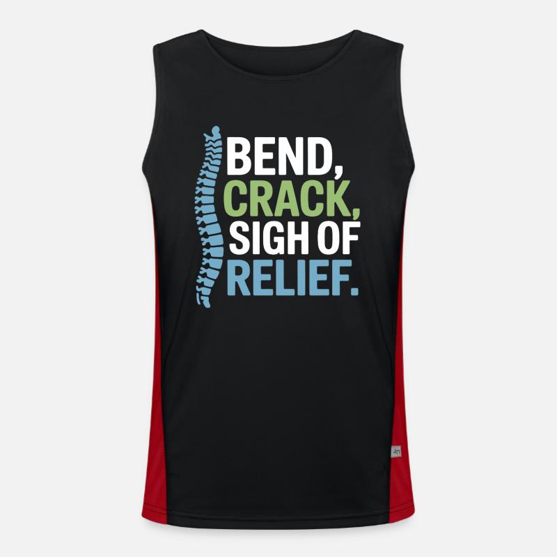 Chiropractor Spinal Alignment Is Everything - Men's Functional Contrast Tank Top - black/red