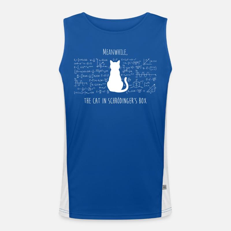 Schrödinger's Cat – Physics & Science Design Men's Functional Contrast Tank Top 