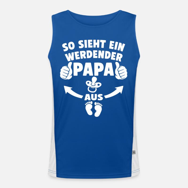So sieht ein werdender Papa aus Funktionelles Kontrast-Tank Top für Männer 