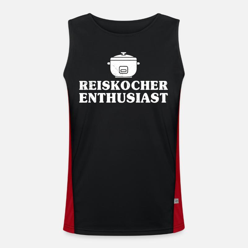 Cooking Rice Cooker ENTHUSIAST Fun - Men's Functional Contrast Tank Top - black/red