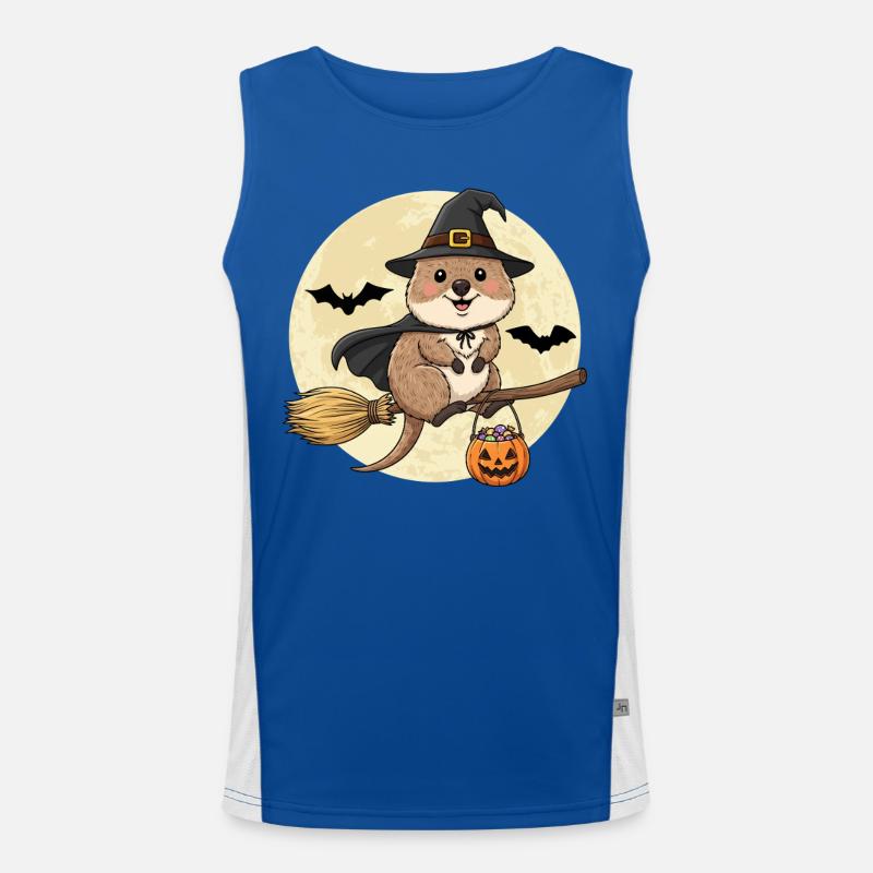 Douce Sorcière Quokka Halloween Débardeur respirant contrasté Homme 