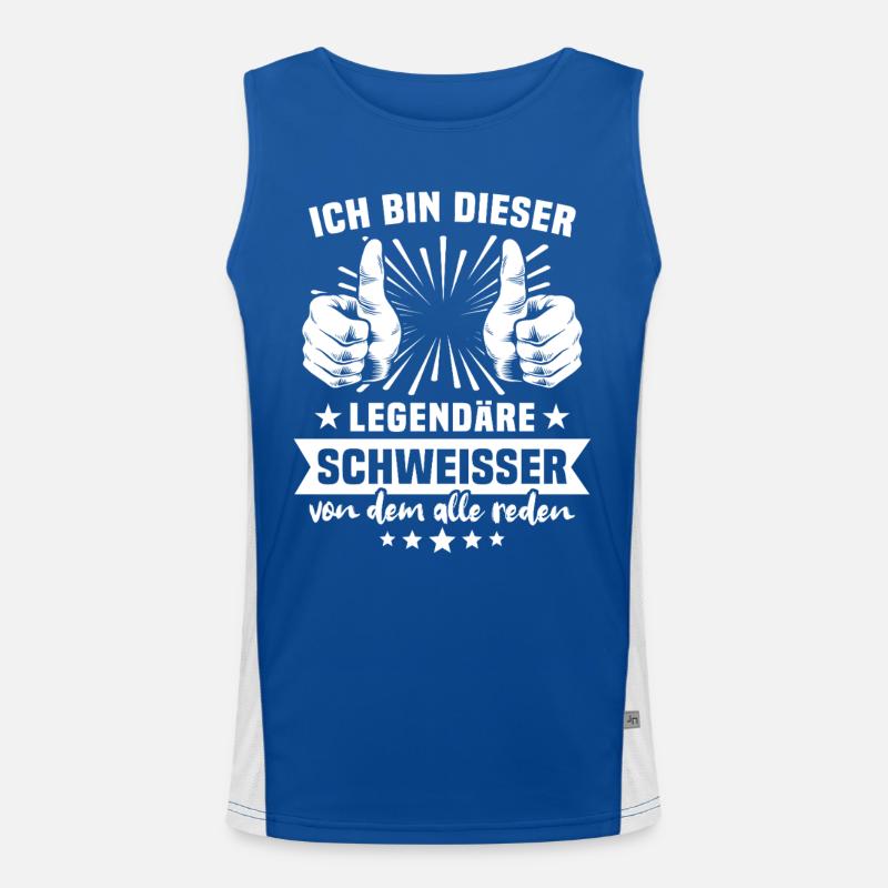 welder legend Men's Functional Contrast Tank Top 