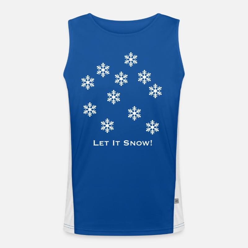 Lassen Sie es schneien Funktionelles Kontrast-Tank Top für Männer 