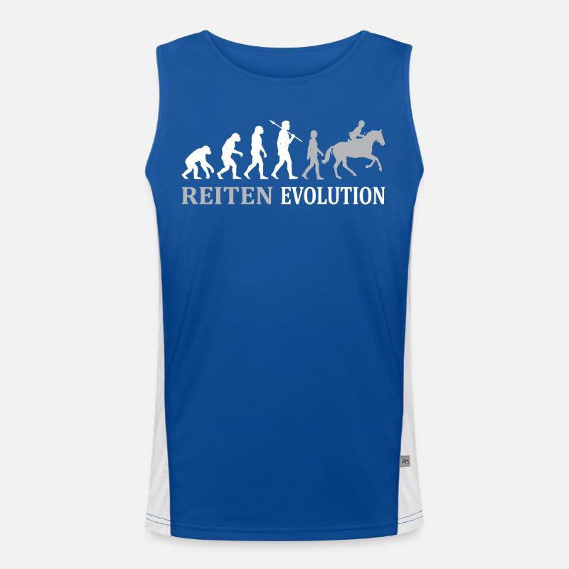 Reiten Evolution – Vom Affen zum Reiter Funktionelles Kontrast-Tank Top für Männer 