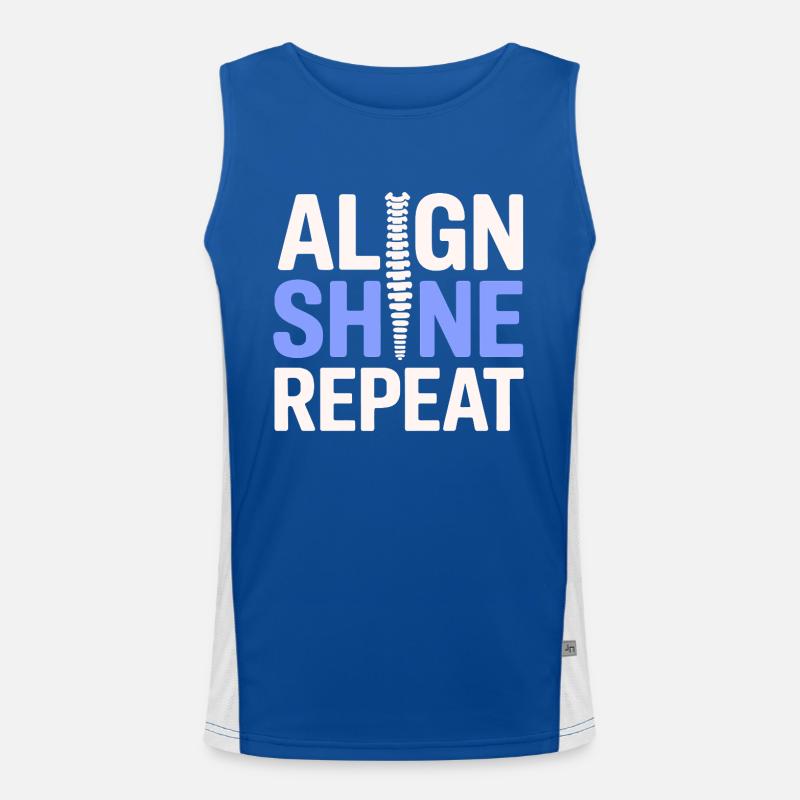 Chiropracteur Align Shine Repeat Professional DC Débardeur respirant contrasté Homme 