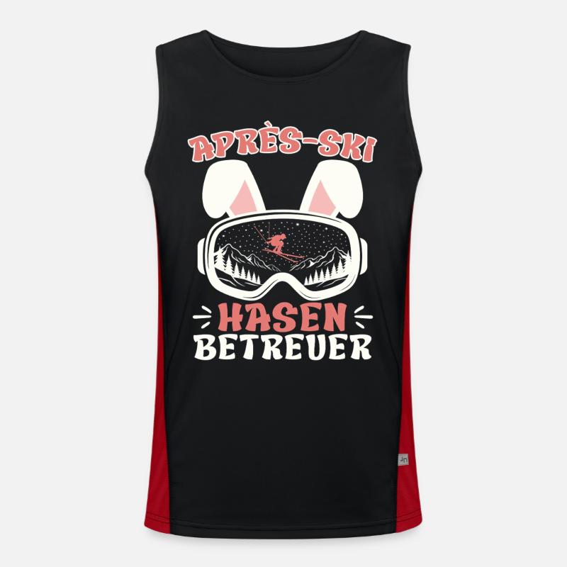 Après-ski RABBIT SUPERVISOR Fun - Men's Functional Contrast Tank Top  - black/red