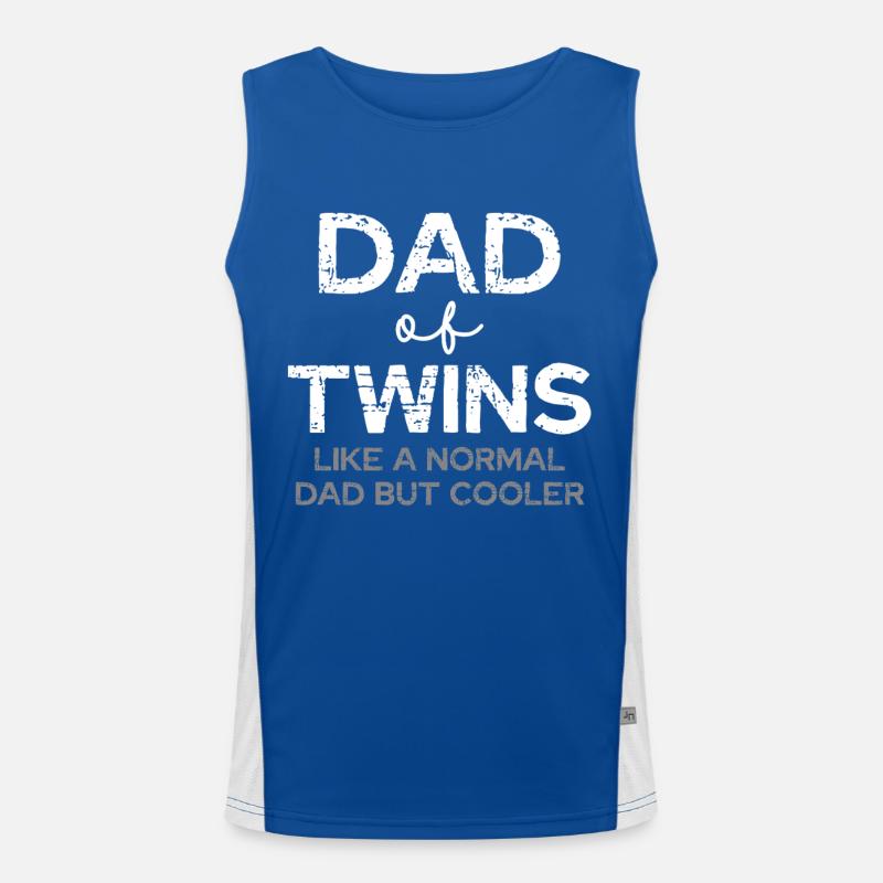 Father Twins – Cool Dad Men's Functional Contrast Tank Top 