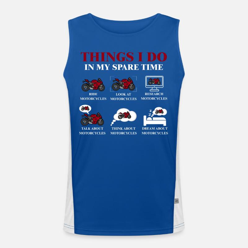 Dinge, die ich in meiner Freizeit mache Funktionelles Kontrast-Tank Top für Männer 