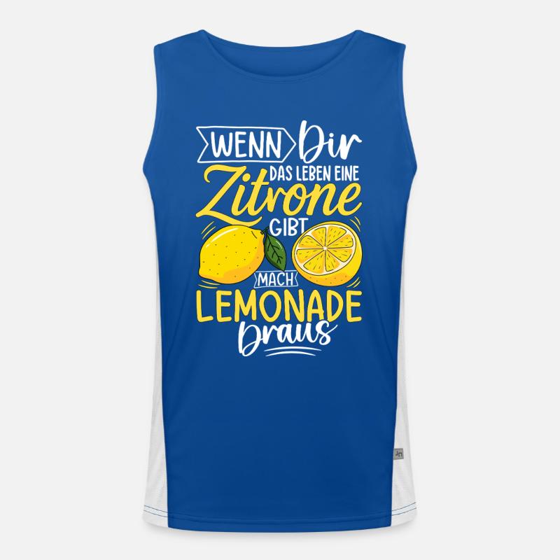 Quand la vie te donne un citron Fais de la limonade Débardeur respirant contrasté Homme 
