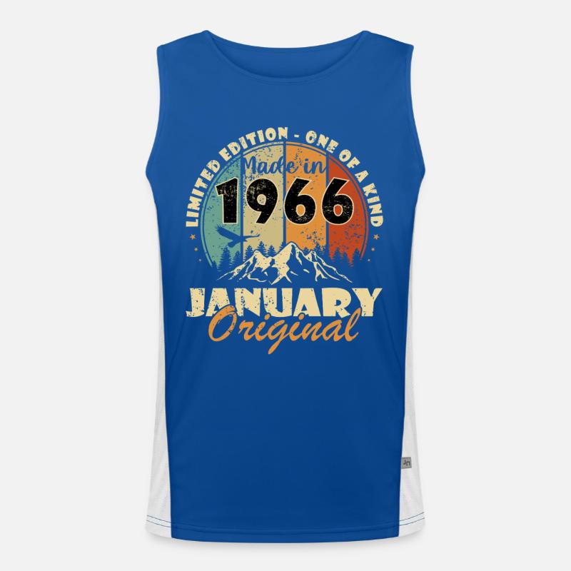 1966 Januar Original Funktionelles Kontrast-Tank Top für Männer 