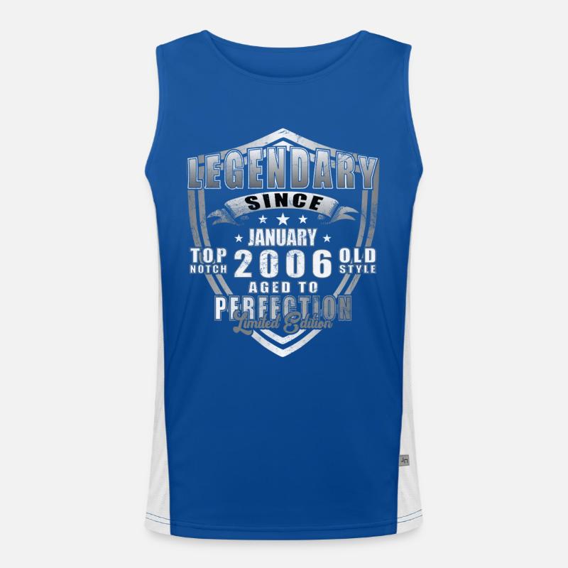 Geburtstagsgeschenk Januar 2006 - January 2006 Funktionelles Kontrast-Tank Top für Männer 