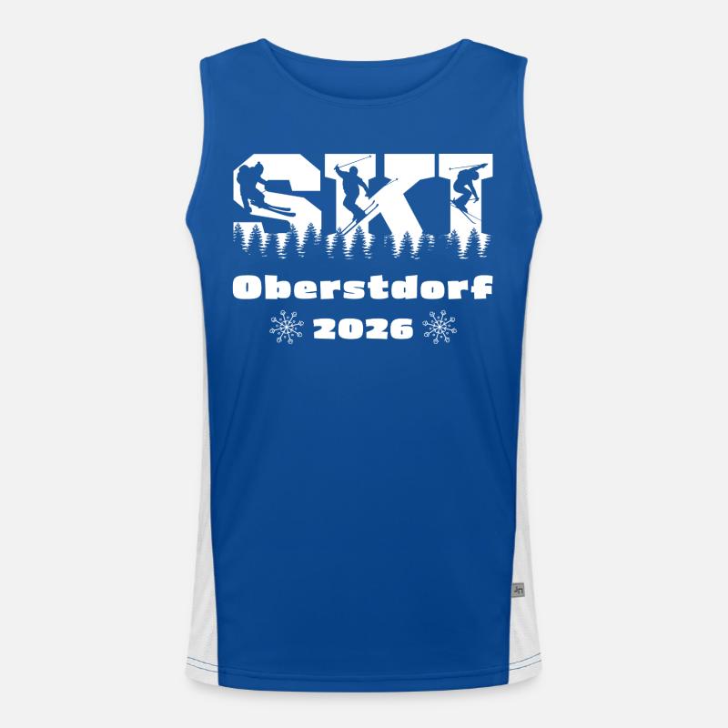 Ski Winterurlaub Oberstdorf 2026 Funktionelles Kontrast-Tank Top für Männer 