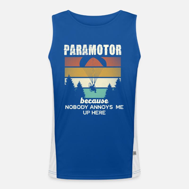 Paramotor: Nobody bugs me up here Men's Functional Contrast Tank Top 