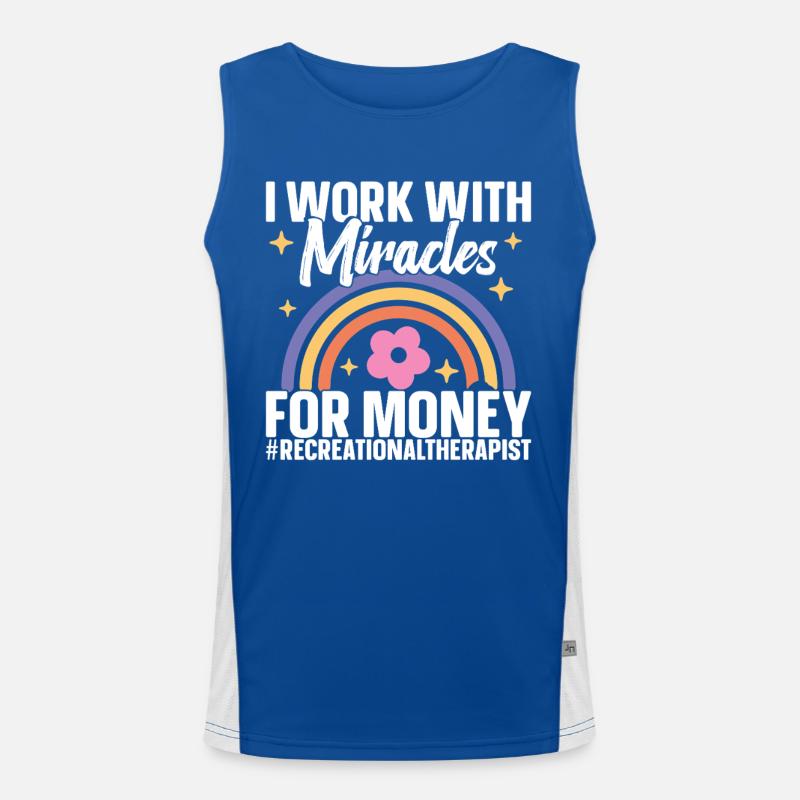 RT Badge Reel Therapeutische Freizeit Freizeit Funktionelles Kontrast-Tank Top für Männer 