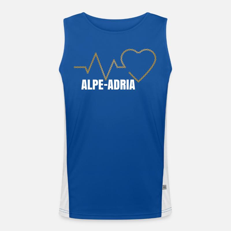 Fahrradurlaub Alpe Adria Funktionelles Kontrast-Tank Top für Männer 