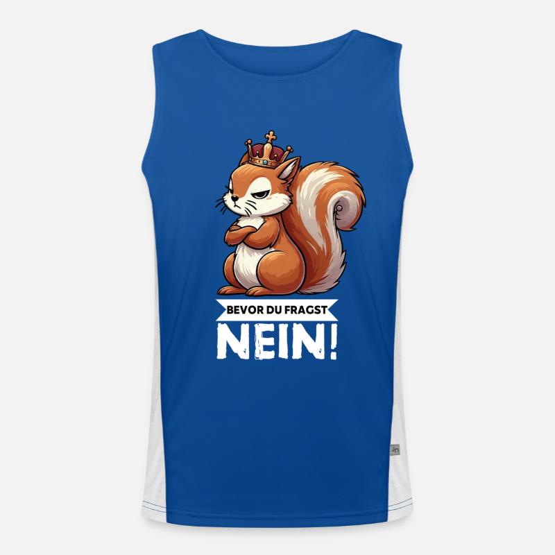 Bevor Du Fragst Eichhörnchen Eichhorn Nagetiere Funktionelles Kontrast-Tank Top für Männer 