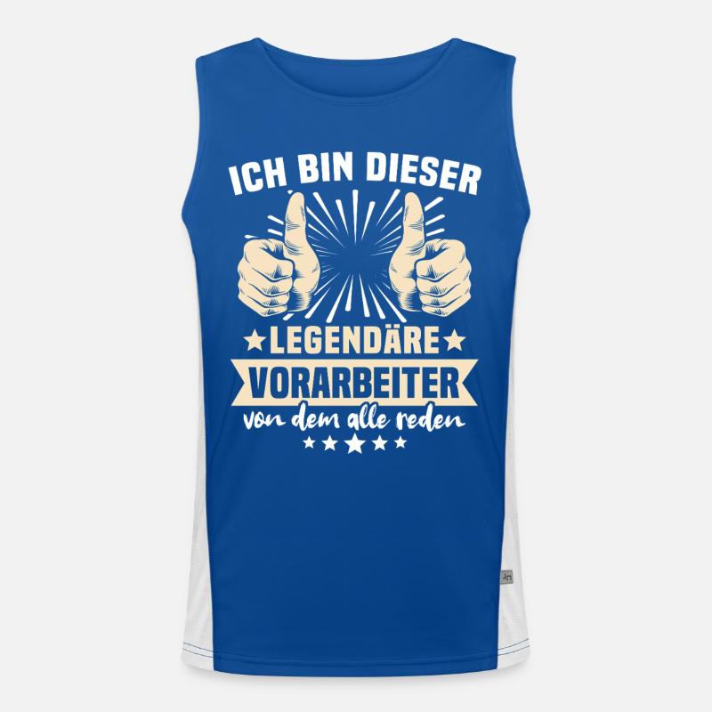 Vorarbeiter Sprüche Funktionelles Kontrast-Tank Top für Männer 