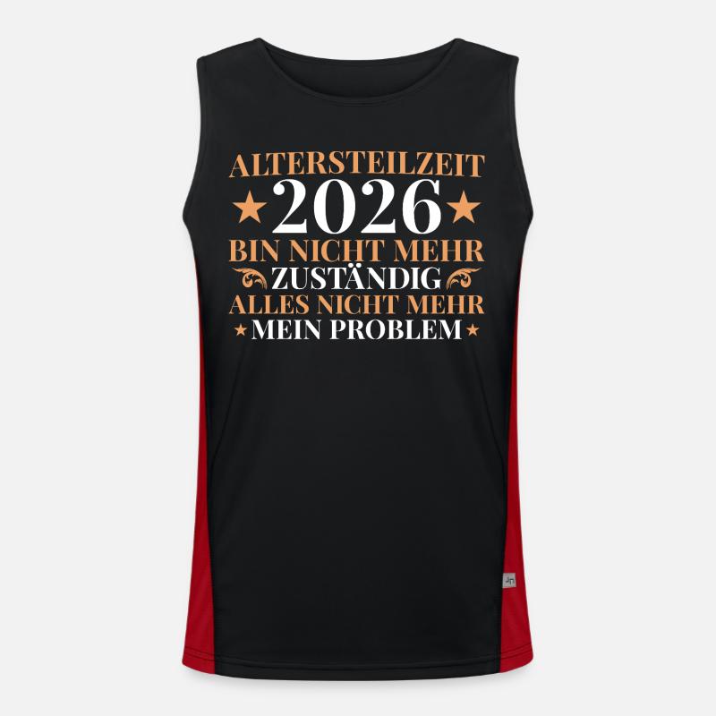 Partial retirement 2026 No longer responsible Men's Functional Contrast Tank Top 