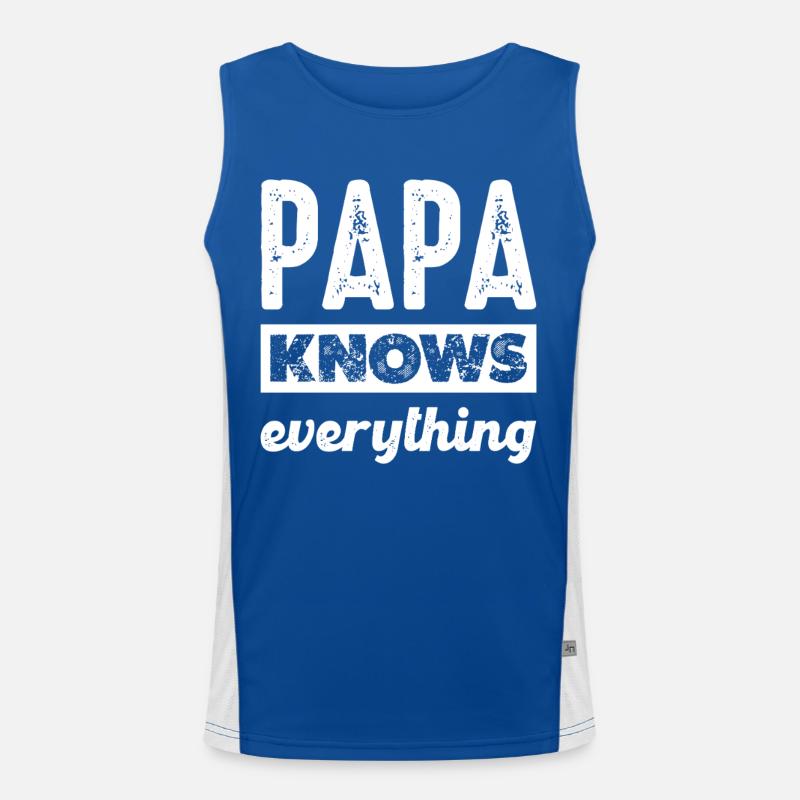 Dad knows everything Men's Functional Contrast Tank Top 