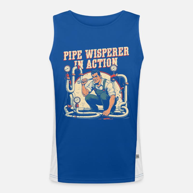 Rohrleger Rohrleitungsbauer Pipe Whisperer Funktionelles Kontrast-Tank Top für Männer 