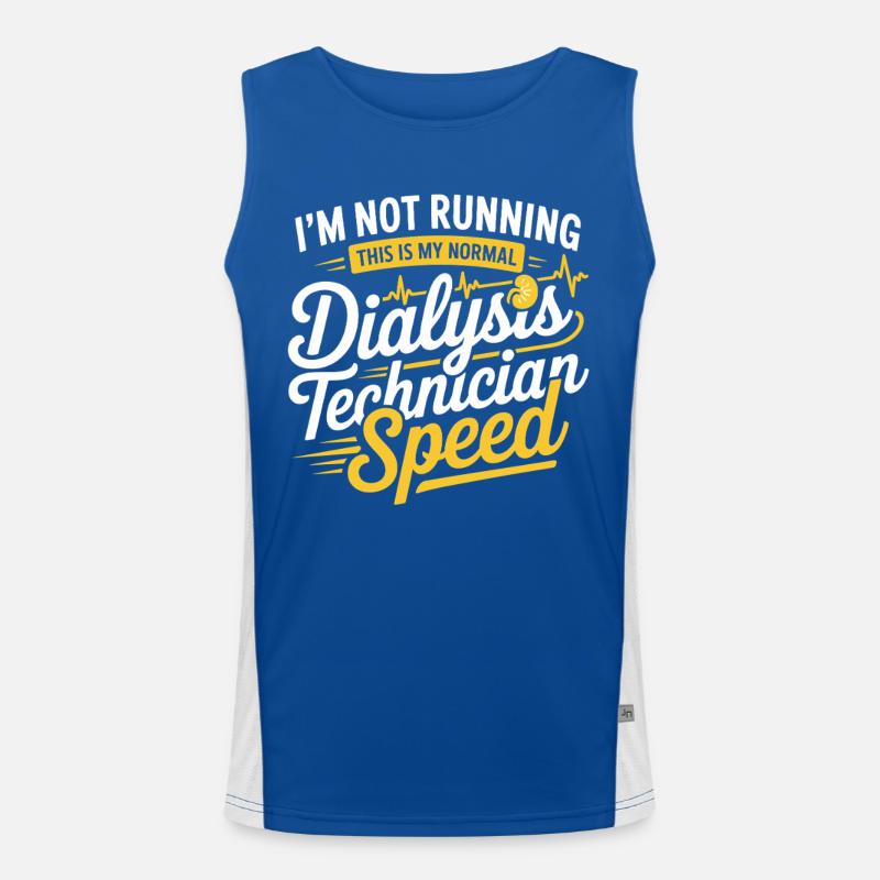 Dialyse-Techniker Tempo Funktionelles Kontrast-Tank Top für Männer 