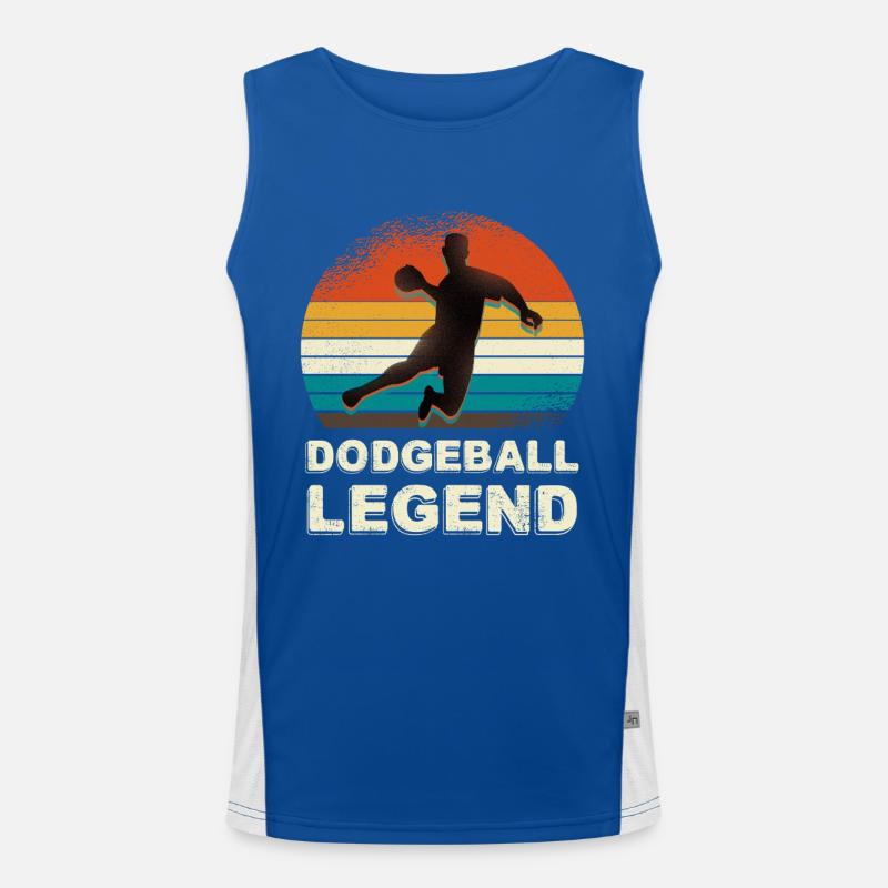 Look rétro de Dodgeball Legend Débardeur respirant contrasté Homme 