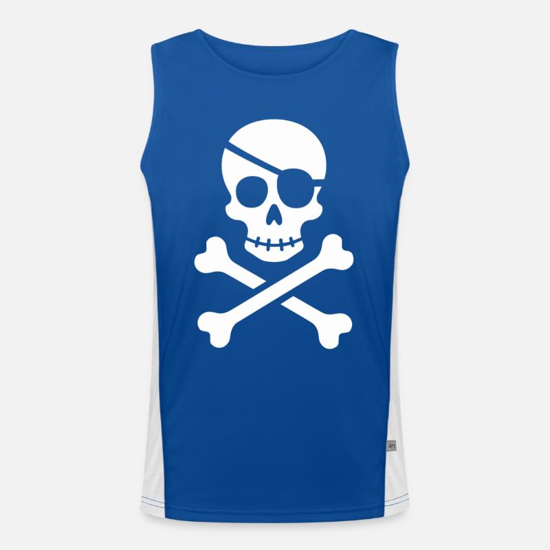 Le classique Jolly Roger Pirate Scream Débardeur respirant contrasté Homme 