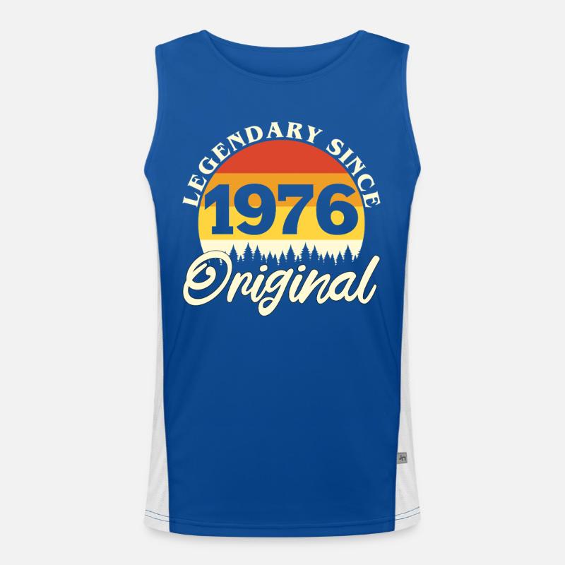 1976 Vintage Retro Original Geburtstagsgeschenk Funktionelles Kontrast-Tank Top für Männer 